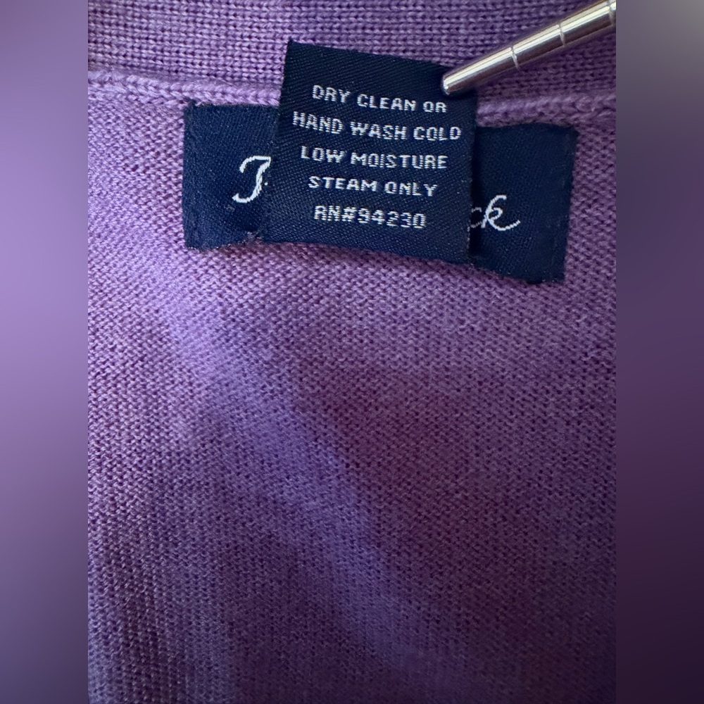 Paul Fredrick Men’s 100% Merino Wool Vest Button Front - Light Purple - XL - Picture 7 of 9